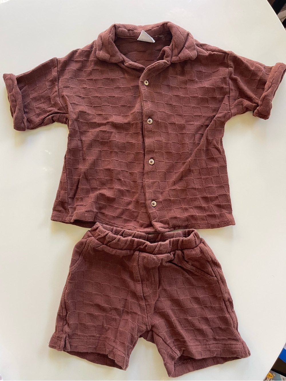Zara Toddler Checked Short Set - 4/5 2/3